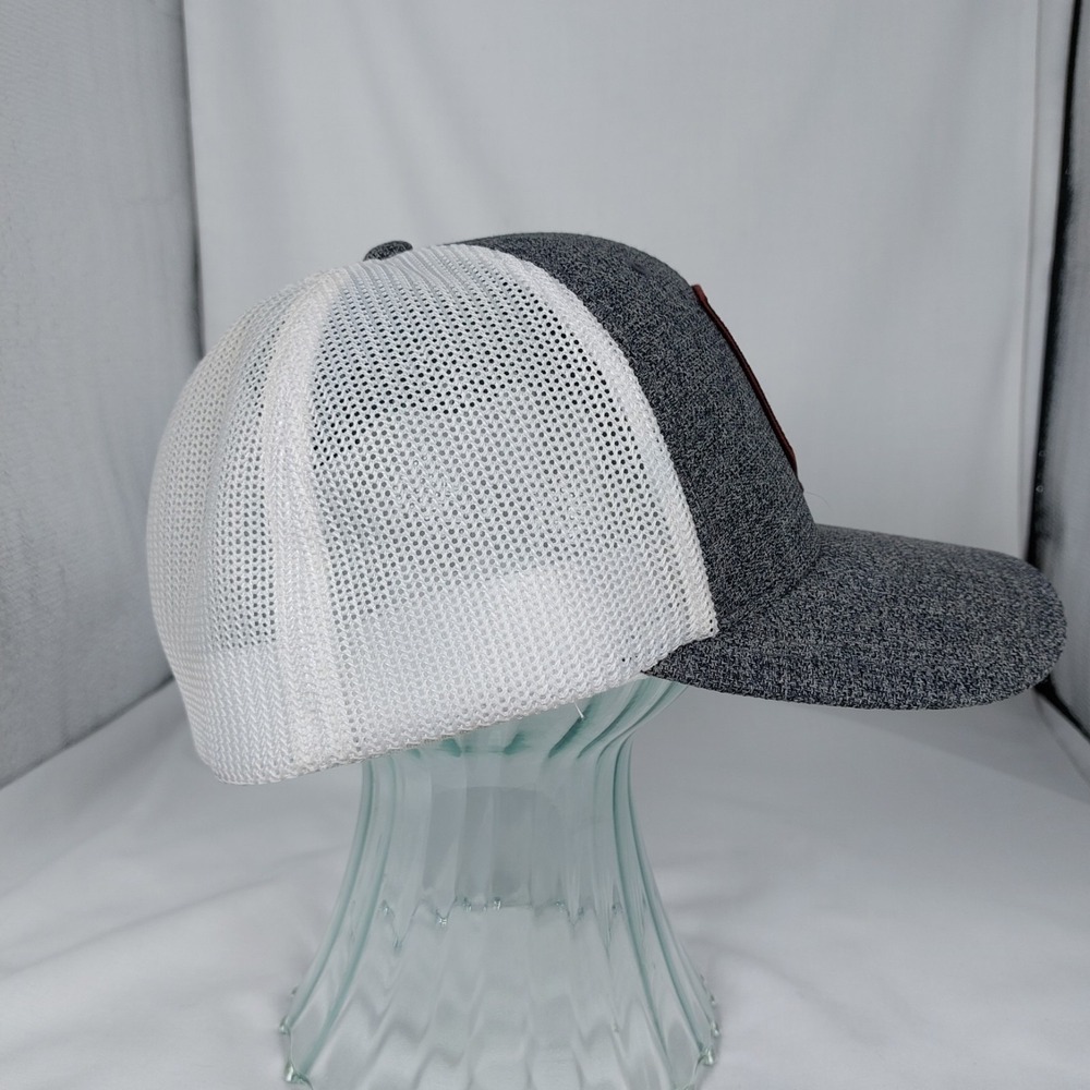COLUMBIA SPORTSWEAR CO. Logo Cap Hat FLEX FIT Unisex L /XL Heather Gray Mesh - Picture 2 of 7
